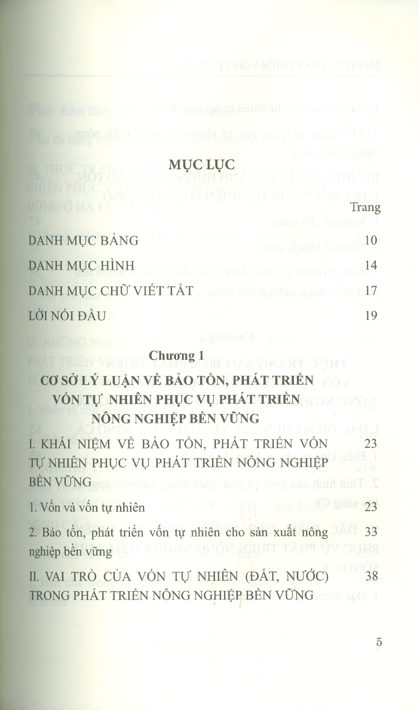 Bảo Tồn, Phát Triển Vốn Tự Nhiên Phục Vụ Phát Triển Nông Nghiệp Bền Vững Ở Hạ Lưu Sông Cả (Sách Chuyên Khảo)