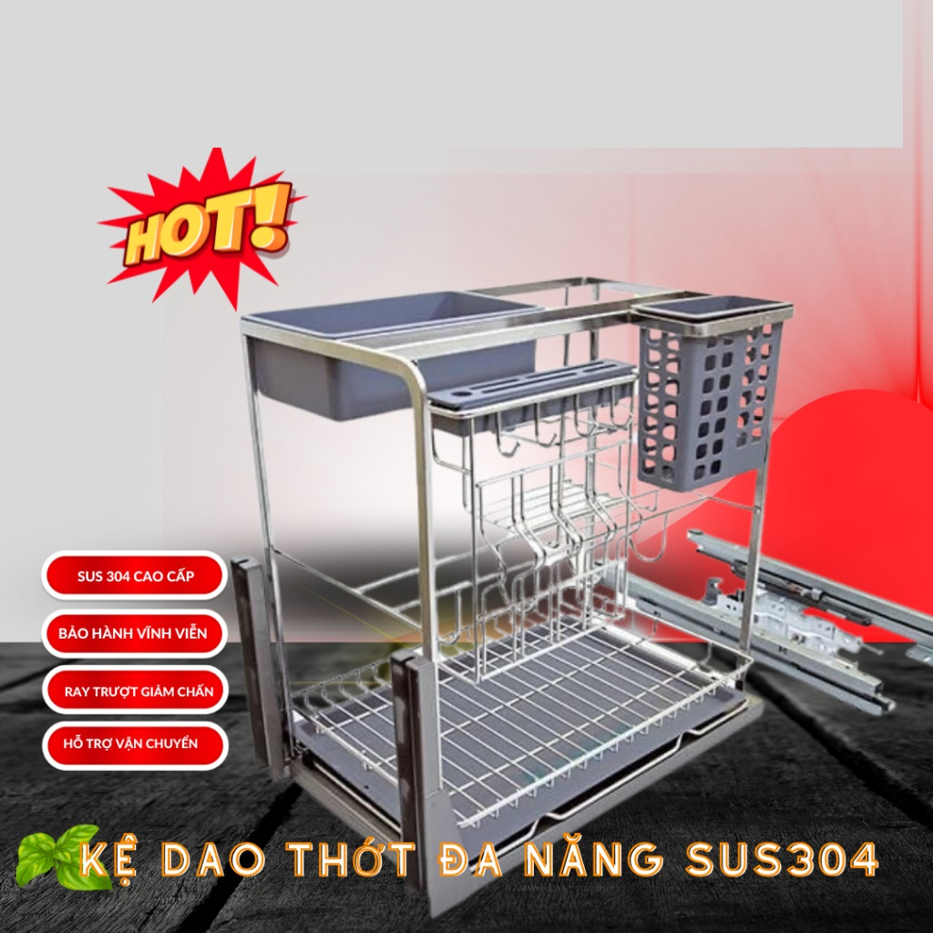 Kệ Dao Thớt Đa Năng Cao Cấp Eurotek Kiểu Dáng Sang Trọng, Hiện Đại, Bắt Mắt