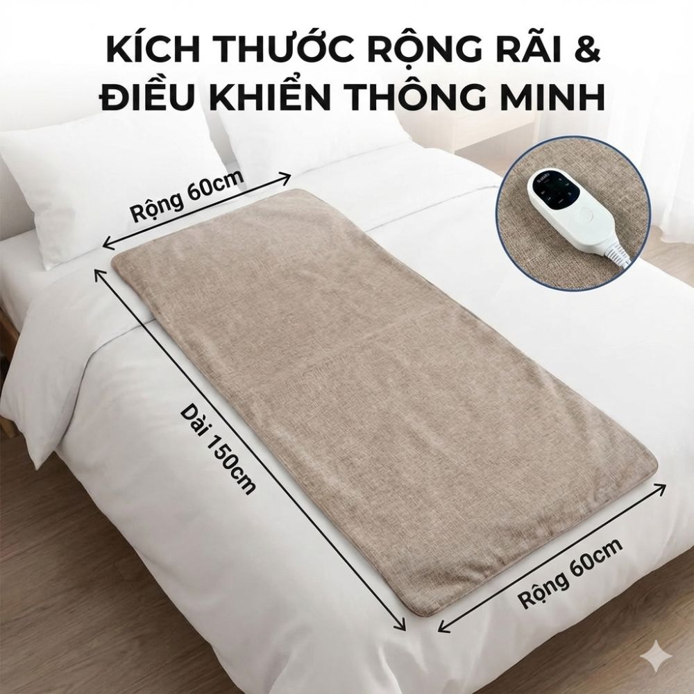 Thảm Điện Ngải Cứu Kachi MK421: Giải Pháp Trị Liệu Đông Y Toàn Diện Ngay Tại Nhà - hàng chính hãng