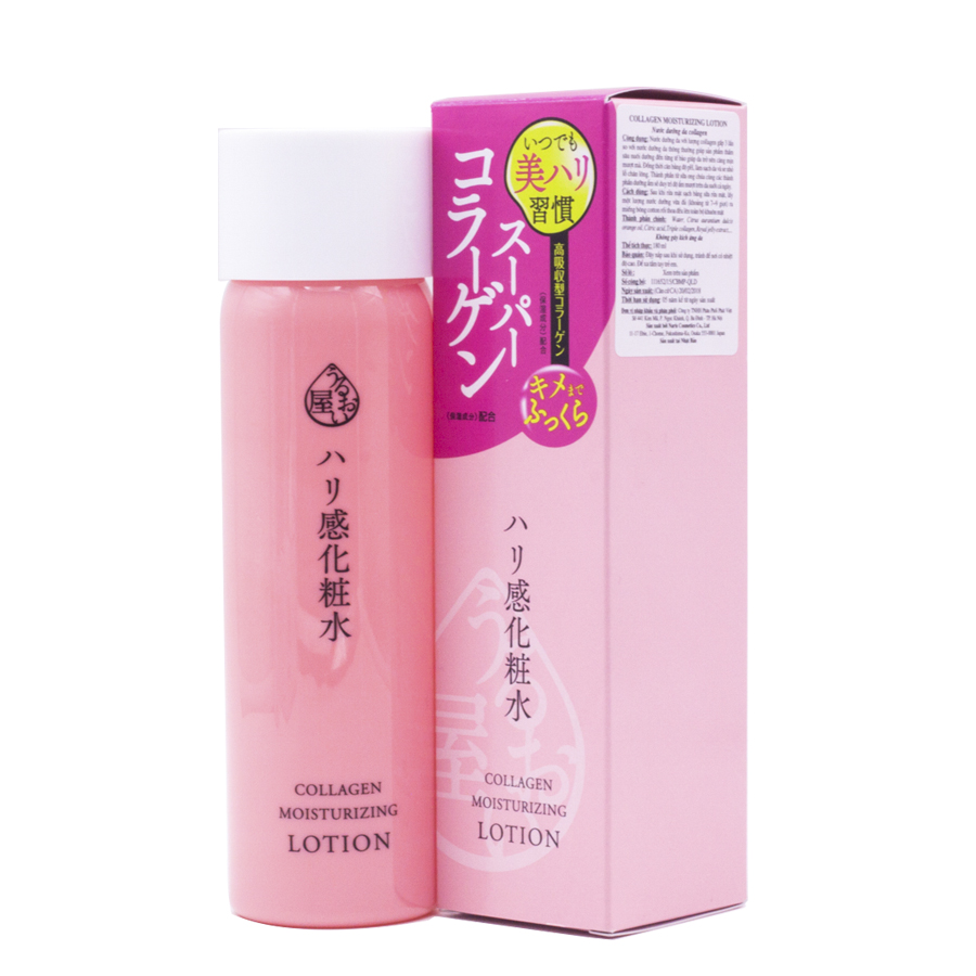 Lotion dưỡng ẩm chống lão hóa, xóa nhăn Naris Cosmetic Uruoi-Ya Collagen Moisturizing Lotion (180ml) – Hàng Chính Hãng