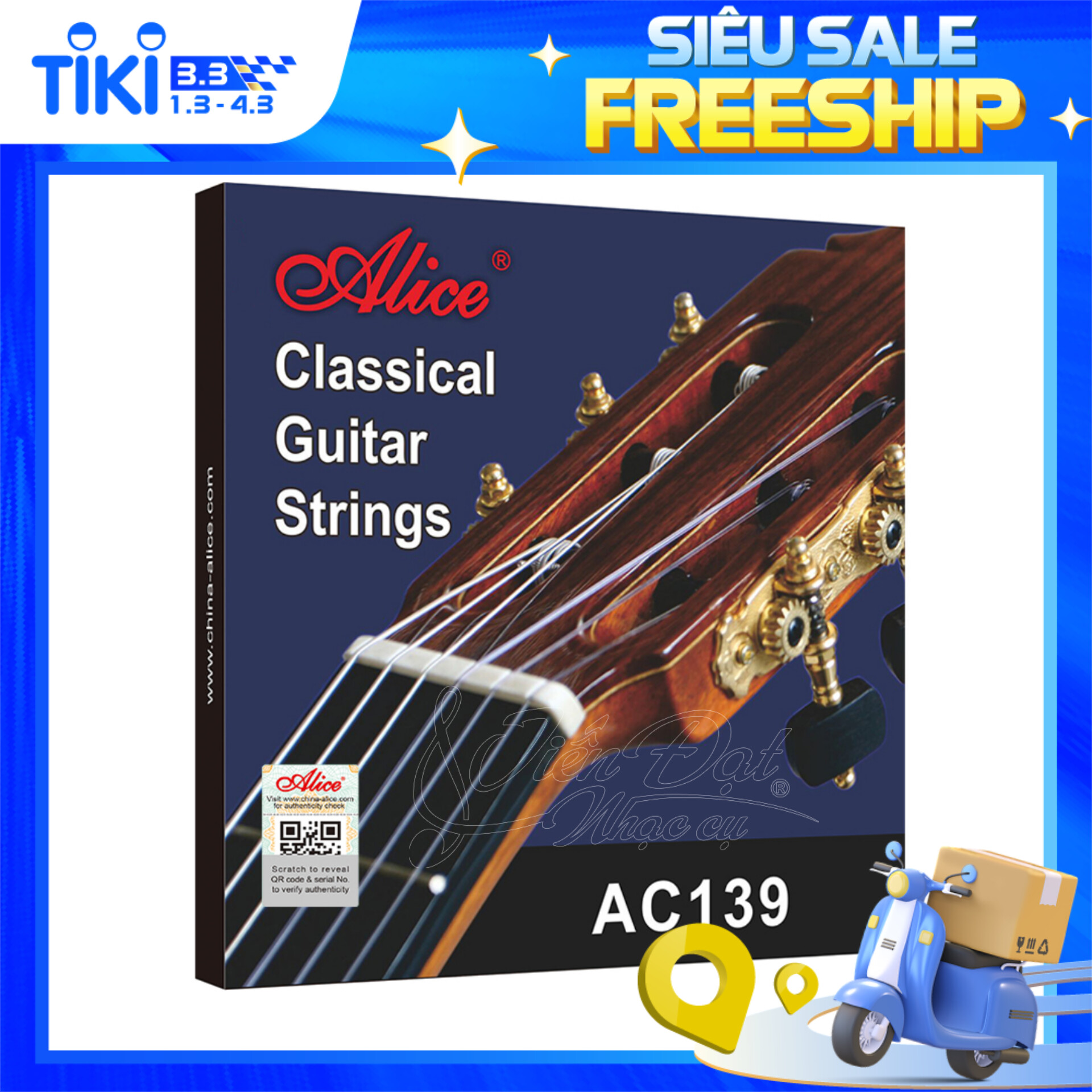 Bộ Dây Đàn Guitar Classic Alice AC139 - Hàng Chính Hãng