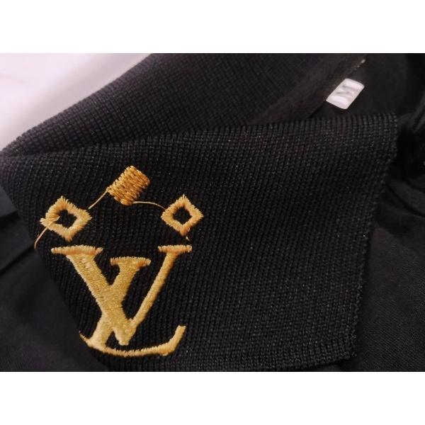 Áo thun polo nam có cổ tay ngắn vải thun cotton co giãn thêu họa tiết