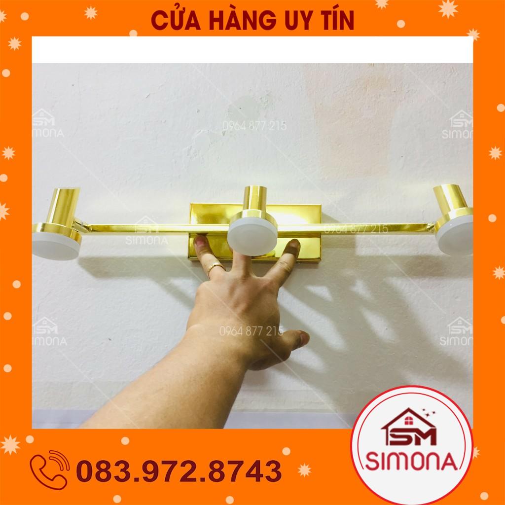 Đèn soi tranh gương mạ vàng7412 3 bóng