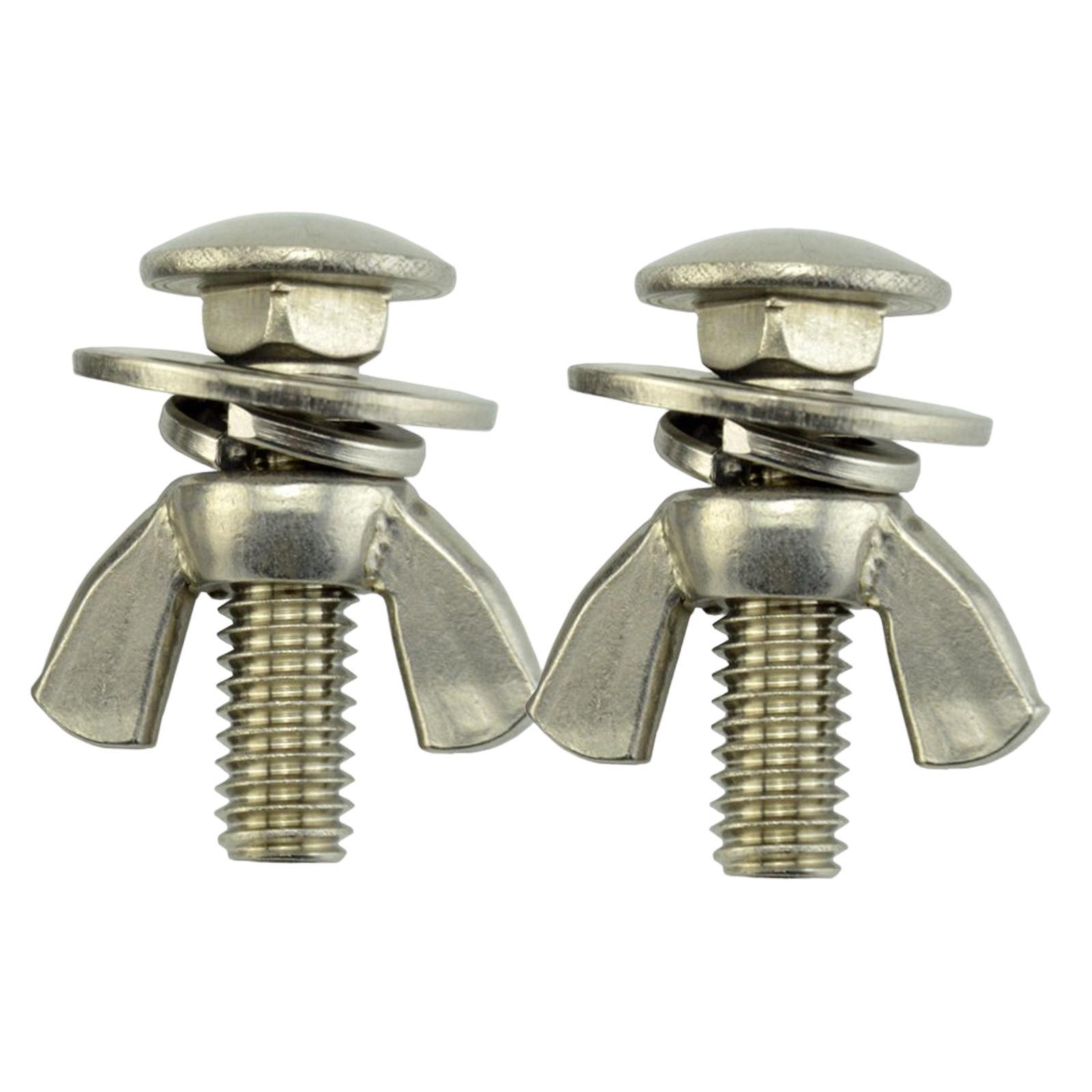 2Pcs Tech Diving Butterfly Screw Bolts Wing Nut Kit Fit for Backplate Corrosion Resistance
