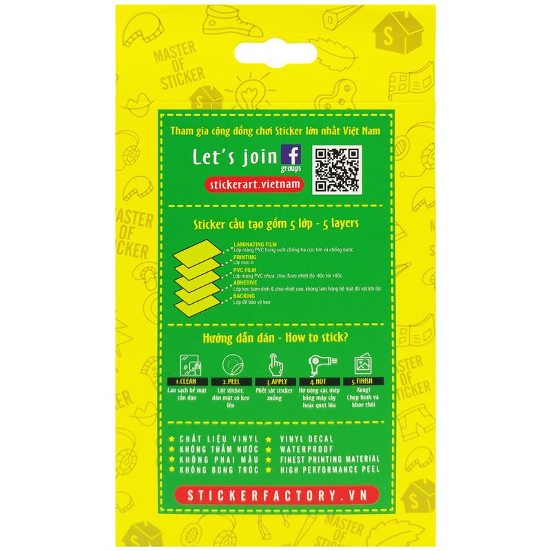 Bộ 100 Sticker Hình Dán Football Euro 24