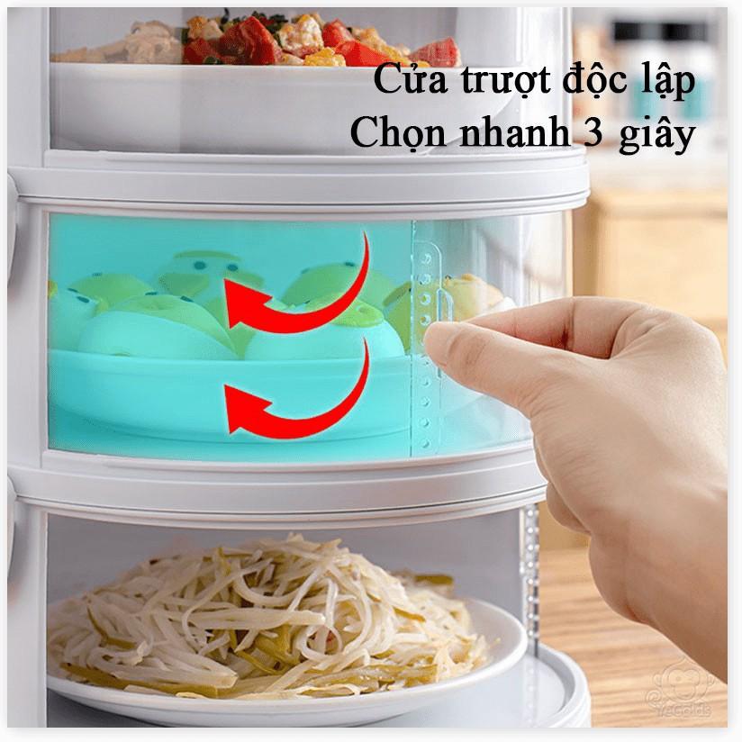 Chiếc lồng Vegetable Cover giữ nhiệt thức ăn xách tay, thiết kế khóa (3 tầng)