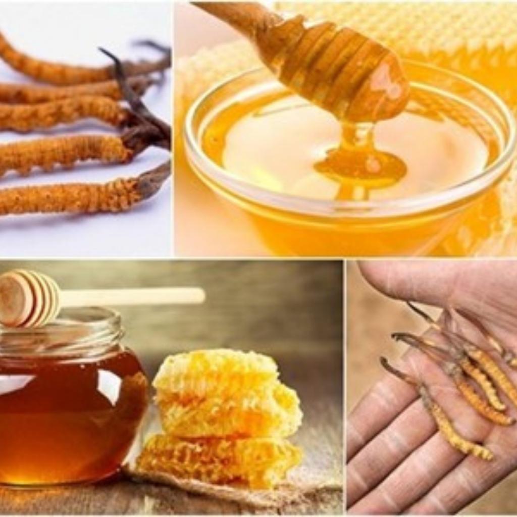 Mật ong Đông Trùng Hạ Thảo thượng hạng (hũ thuỷ tinh cao cấp 300 ml) - Thiên Hương Phát Đà Lạt