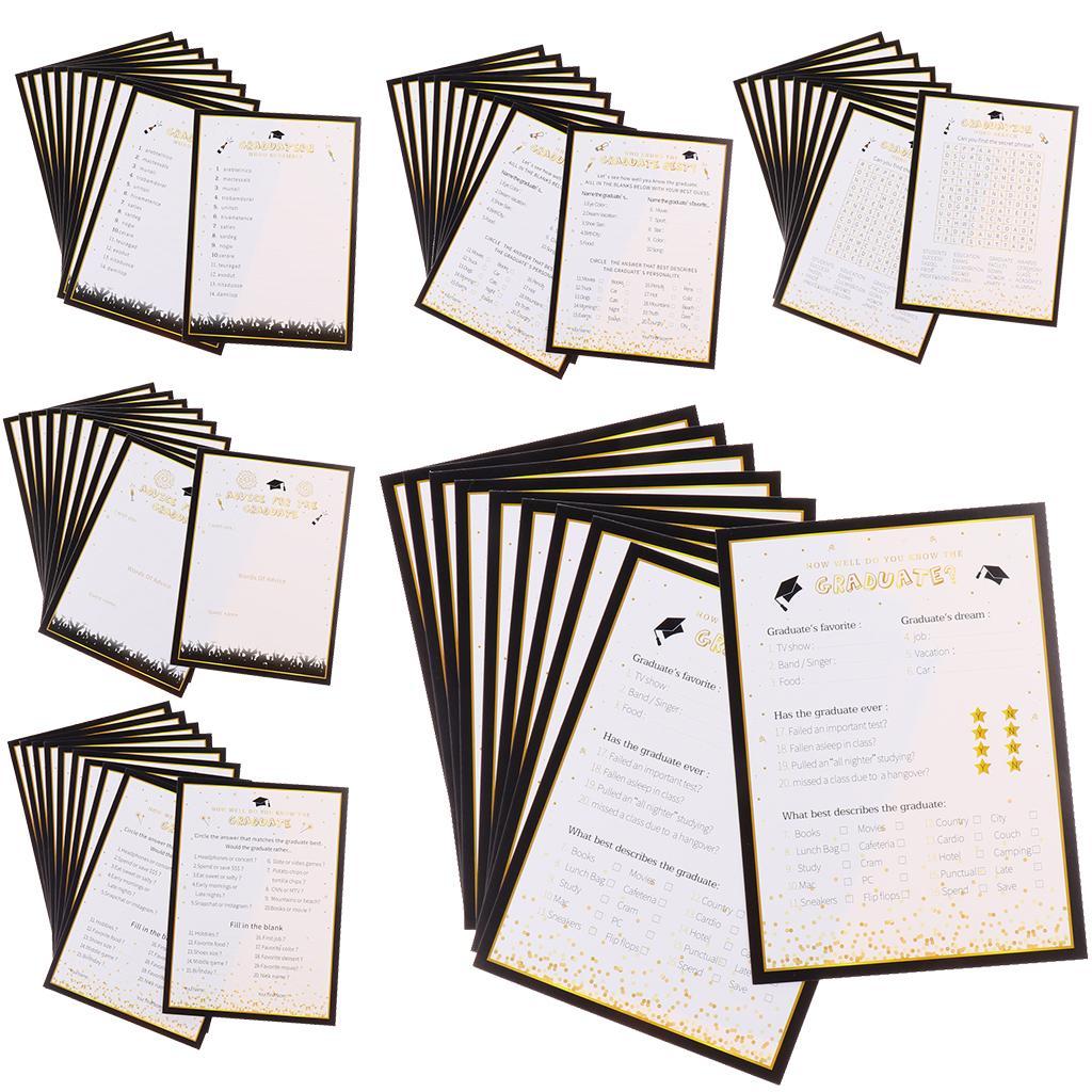 10 Pieces Graduation Question and Answer Game Graduation Season Game Cards