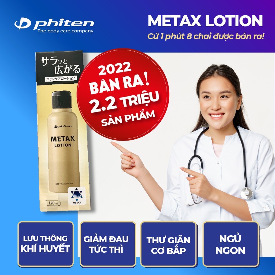 Dưỡng thể giảm đau Phiten Metax Lotion 120ml
