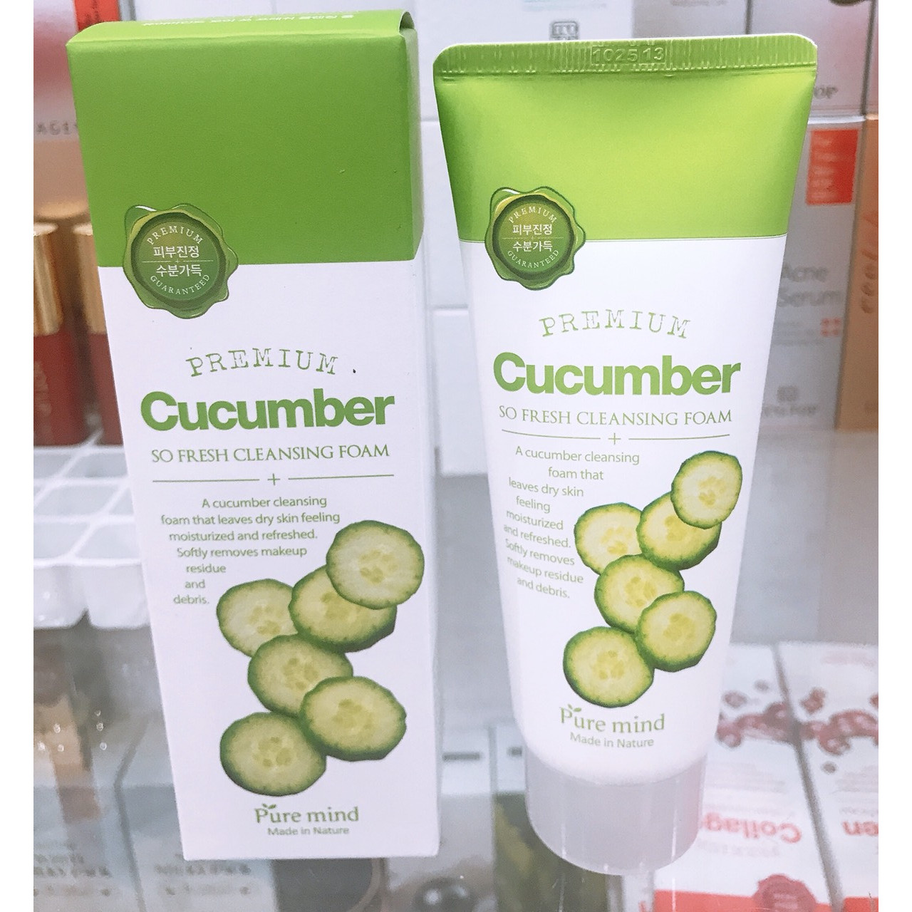 Sữa rửa mặt dưa leo Pure Mind Cucumber (Tặng 1 mặt nạ Jant Blanc)