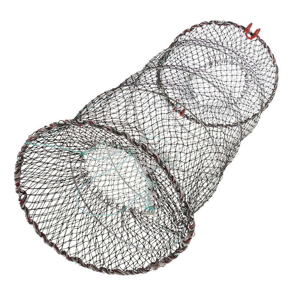 Foldable Net Trap Cast Dip Cage Fishing Crawfish Shrimp 25x45cm