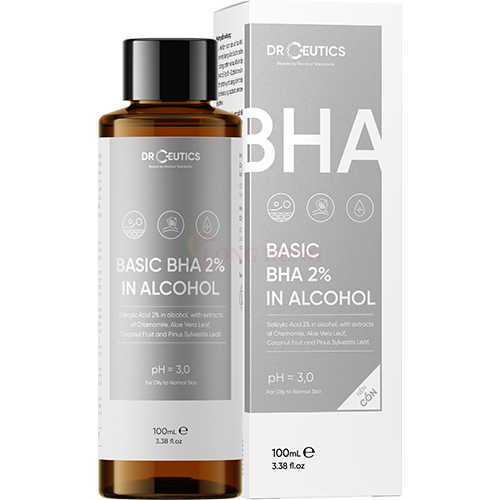 Dung dịch DrCeutics Basic BHA 2% In Alcohol giúp loại bỏ tế bào chết trên da (100ml) - Hàng chính hãng