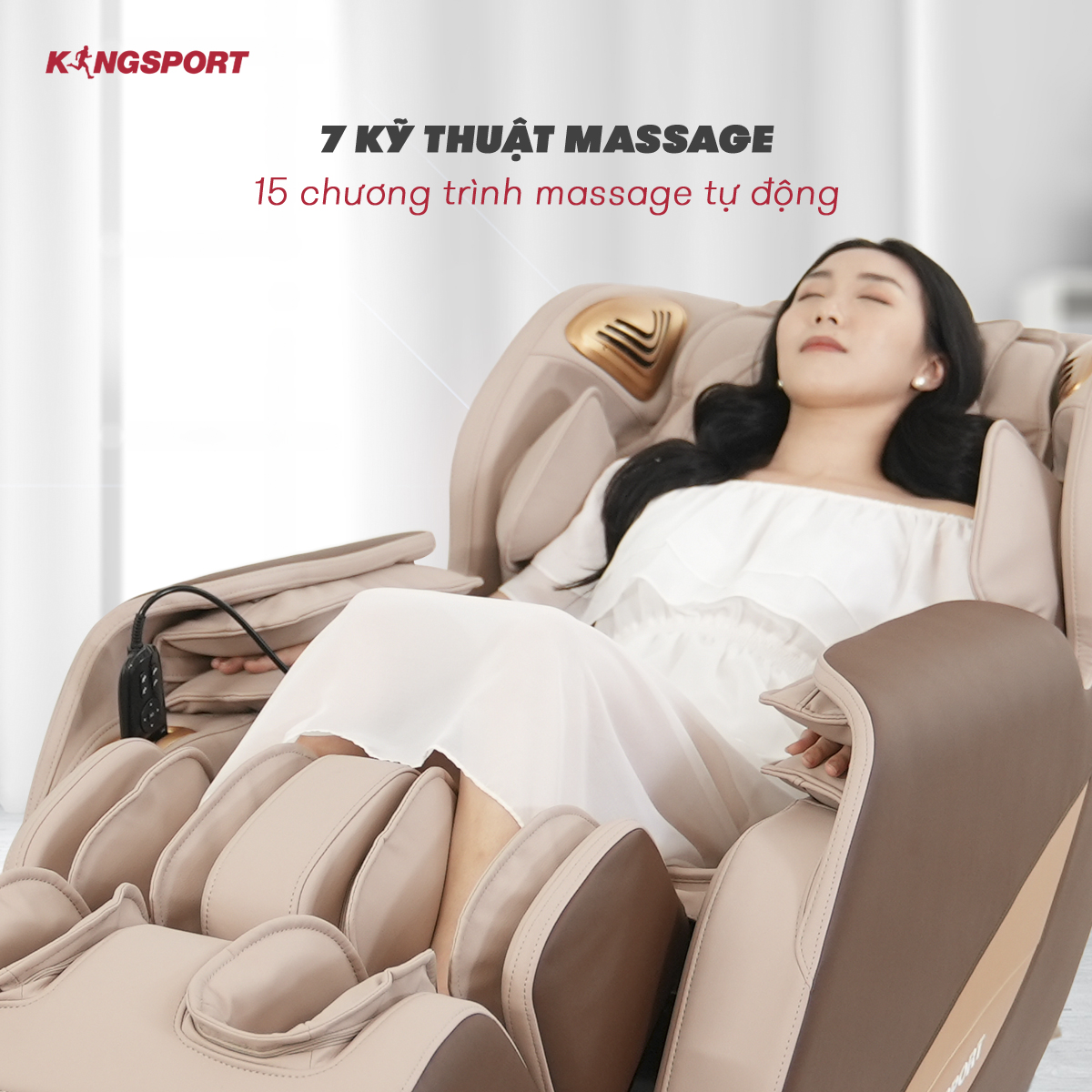 Ghế massage toàn thân cao cấp Kingsport G72 - Brown Soil