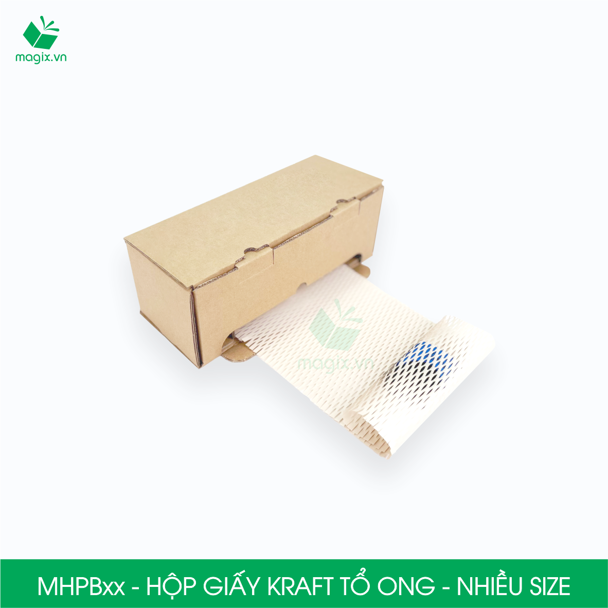 MHPB2N - 30cm x 50m - Hộp giấy Kraft tổ ong chống sốc thay thế bóng khí xốp hơi đóng hàng