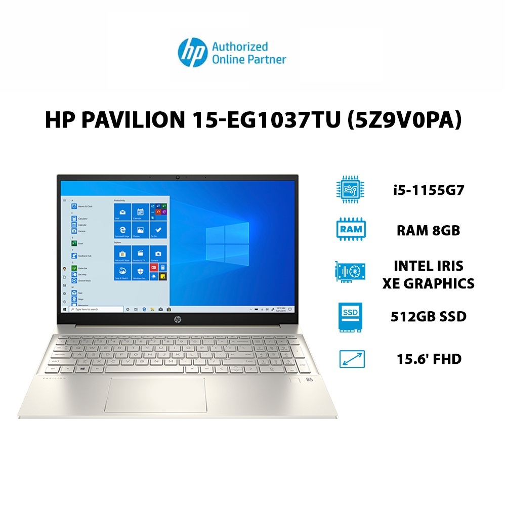 Laptop HP Pavilion 15-eg1037TU 5Z9V0PA) (i5-1155G7 | 8GB | 512GB | 15.6' FHD | W11 Hàng chính hãng