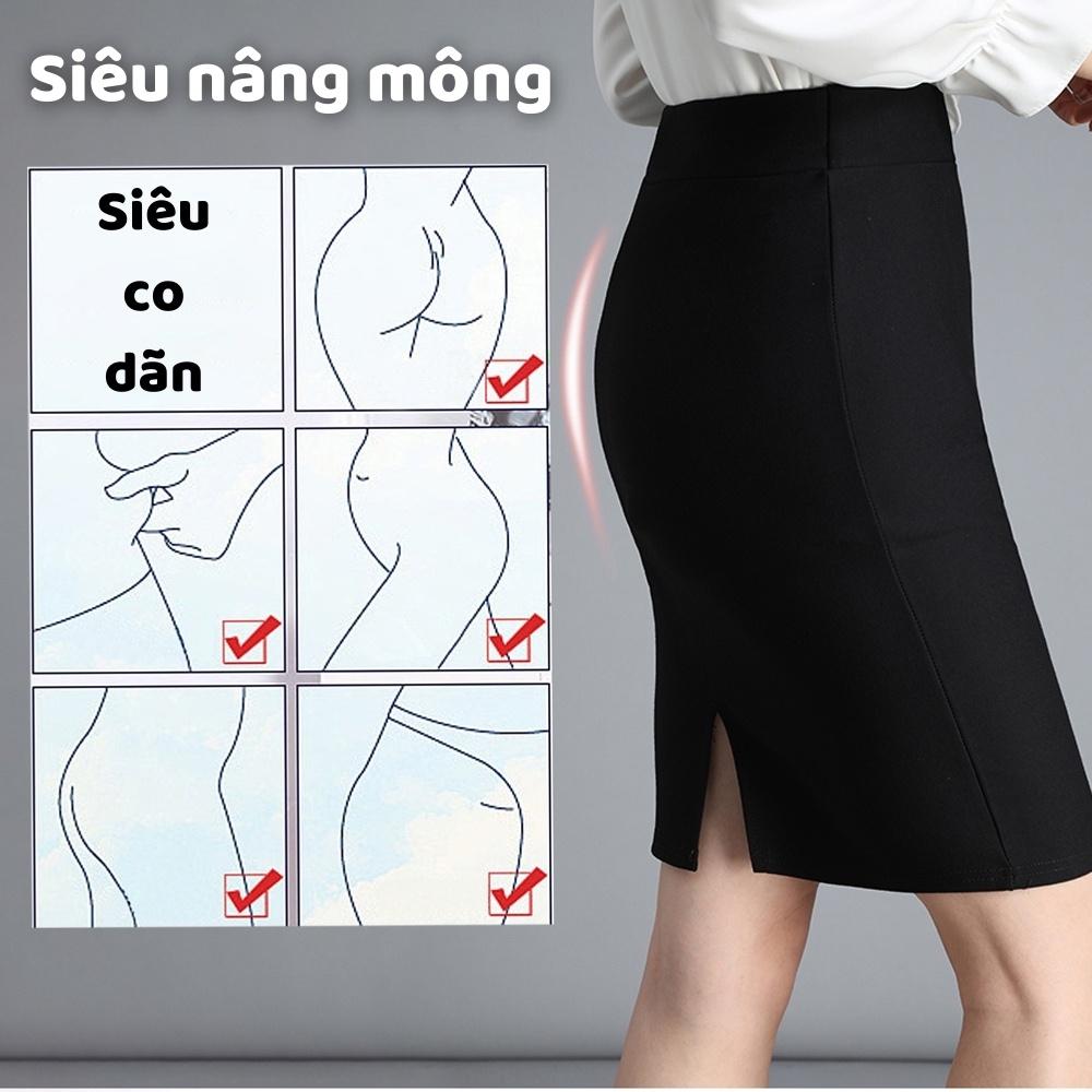 Chân Váy Nữ Bút Chì Công Sở Dáng Dài(BIGSIZE TỚI 90KG) Cạp Chun Co Giãn 4 Chiều, Chất Vải Cao Cấp