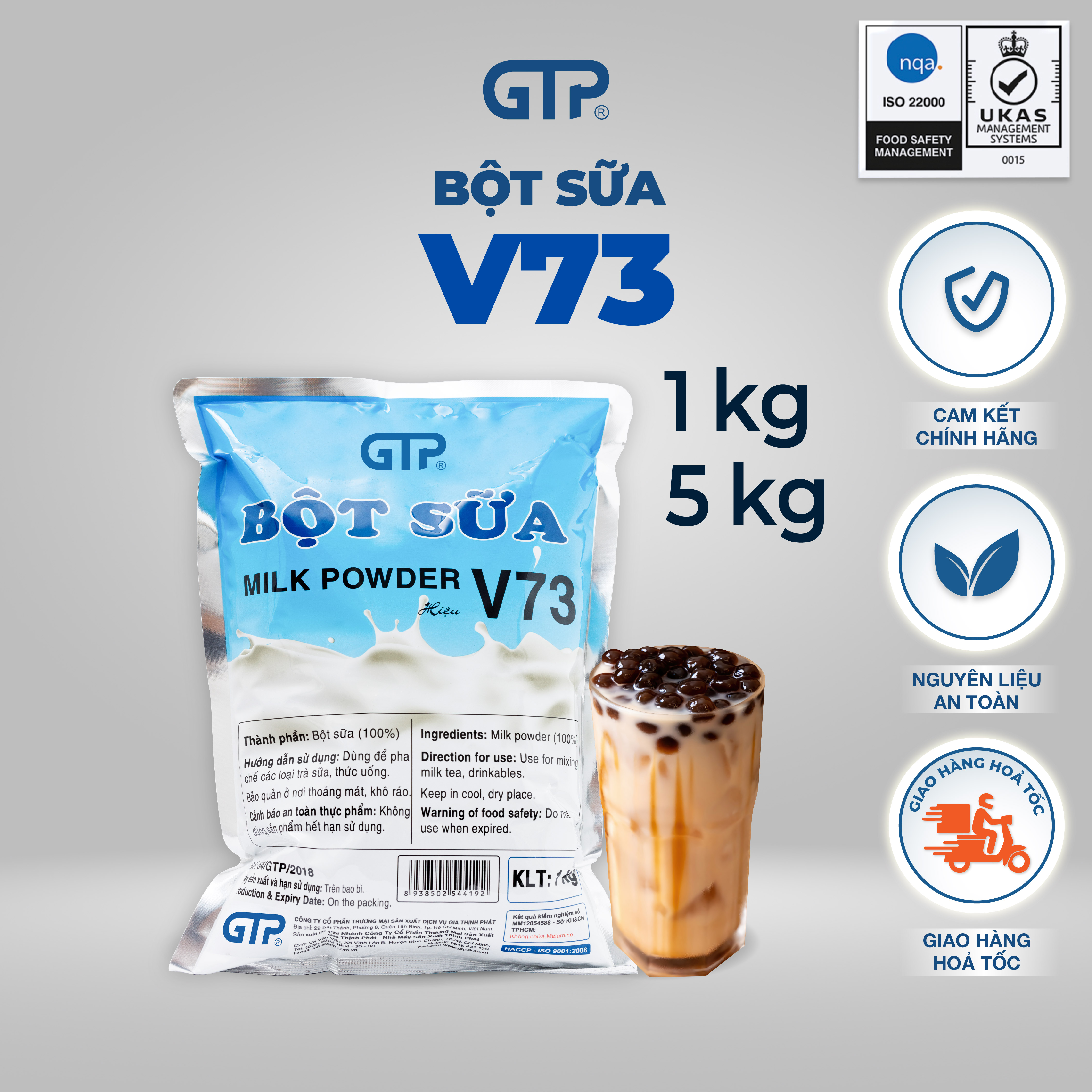 Bột sữa pha trà sữa V73 - Độ béo vừa phải, thích hợp nhiều gu thưởng thức trà sữa - SP Chính Hãng )