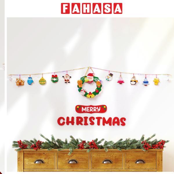 Dây Hình Gỗ Treo Tường Trang Trí Giáng Sinh - Bách Mộc - Ông Già Noel Cầm Cây Thông