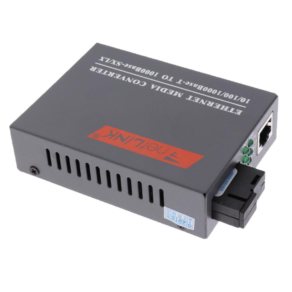Sunnimix 2 Pcs 100/1000Mbps 25Km Simplex Sợi Quang Để RJ45 Ethernet Truyền Thông Bộ Chuyển Đổi
