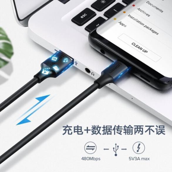 Cáp USB Type C to USB 2.0 Ugreen 60116 dài 1m cao cấp - Hàng Chính Hãng