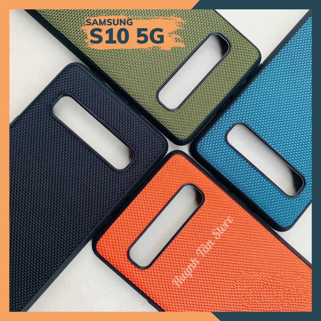 Ốp lưng s10 5g vân VẢI NYLON nhiều màu chống bám vân tay bảo vệ camera phụ kiện huỳnh tân store