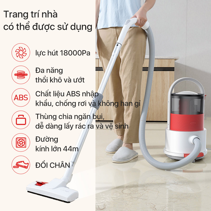 Máy hút bụi khô và ướt Deerma TJ200 - Hàng nhập khẩu