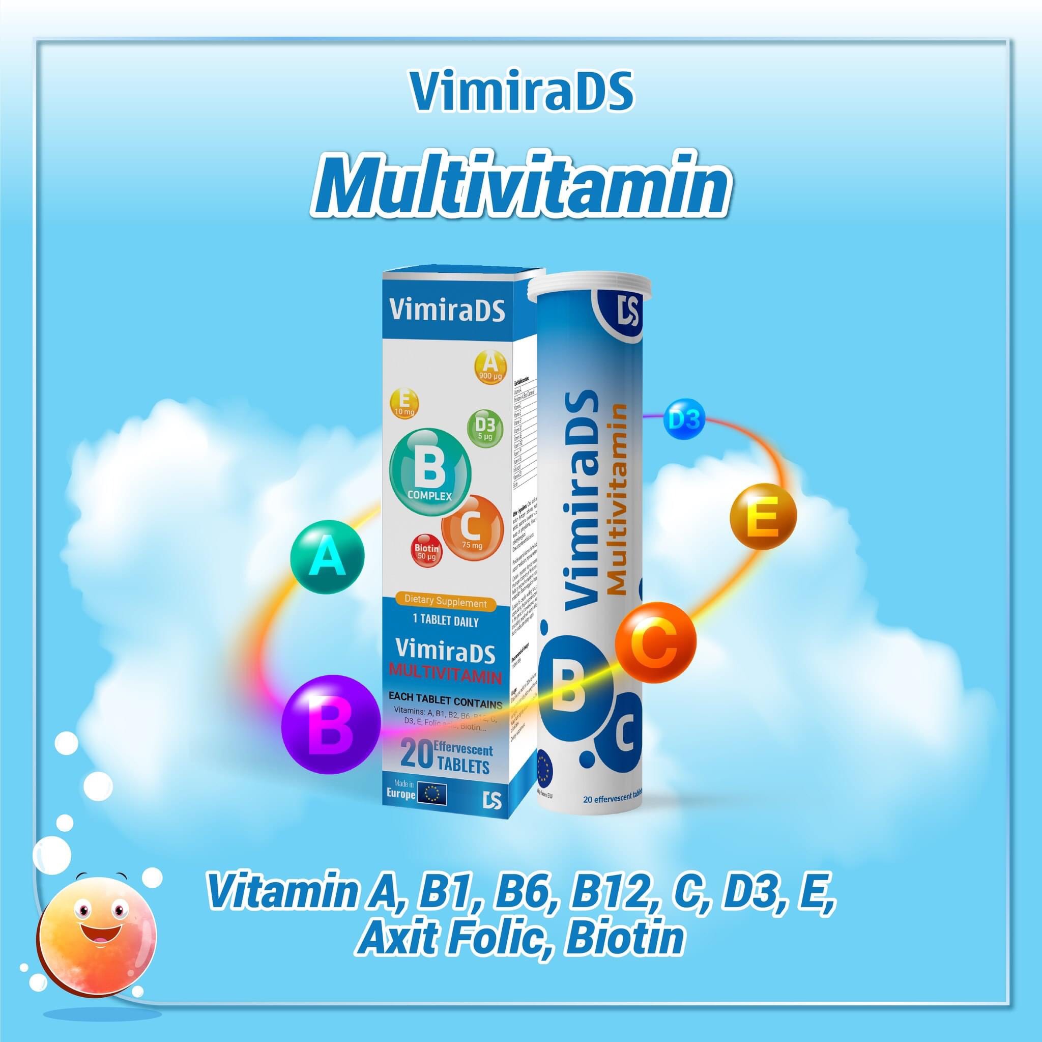 Combo Viên sủi VimiraDS Multivitamin và Vitamin C