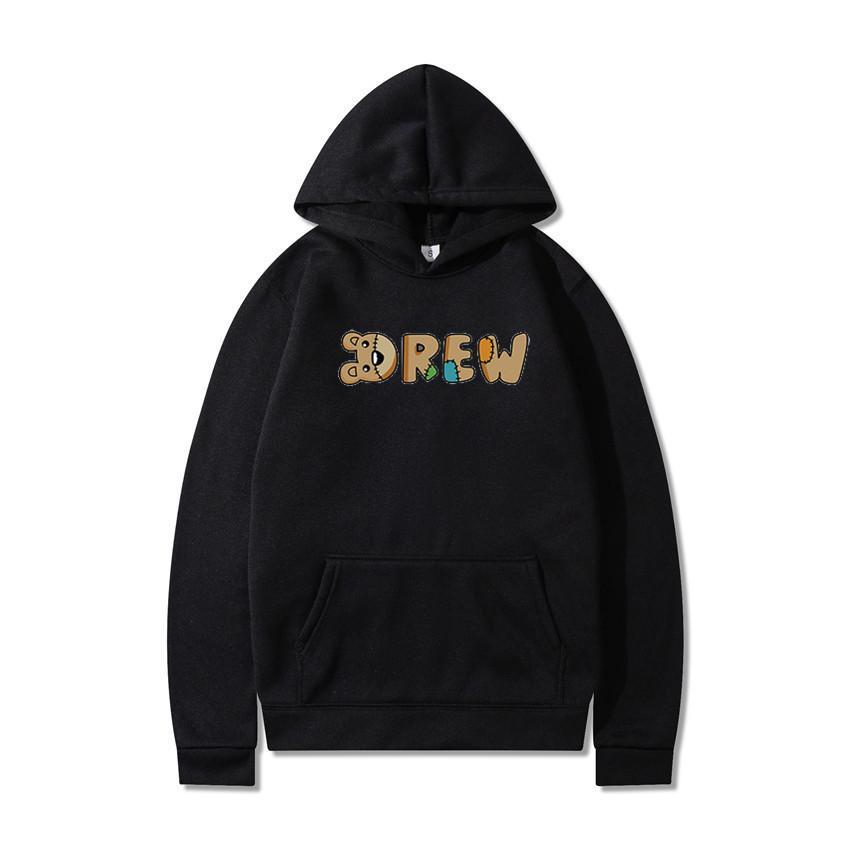 Áo Hoodie nỉ họa tiết DREW ngộ nghĩnh áo thu đông chui đầu Nam Nữ