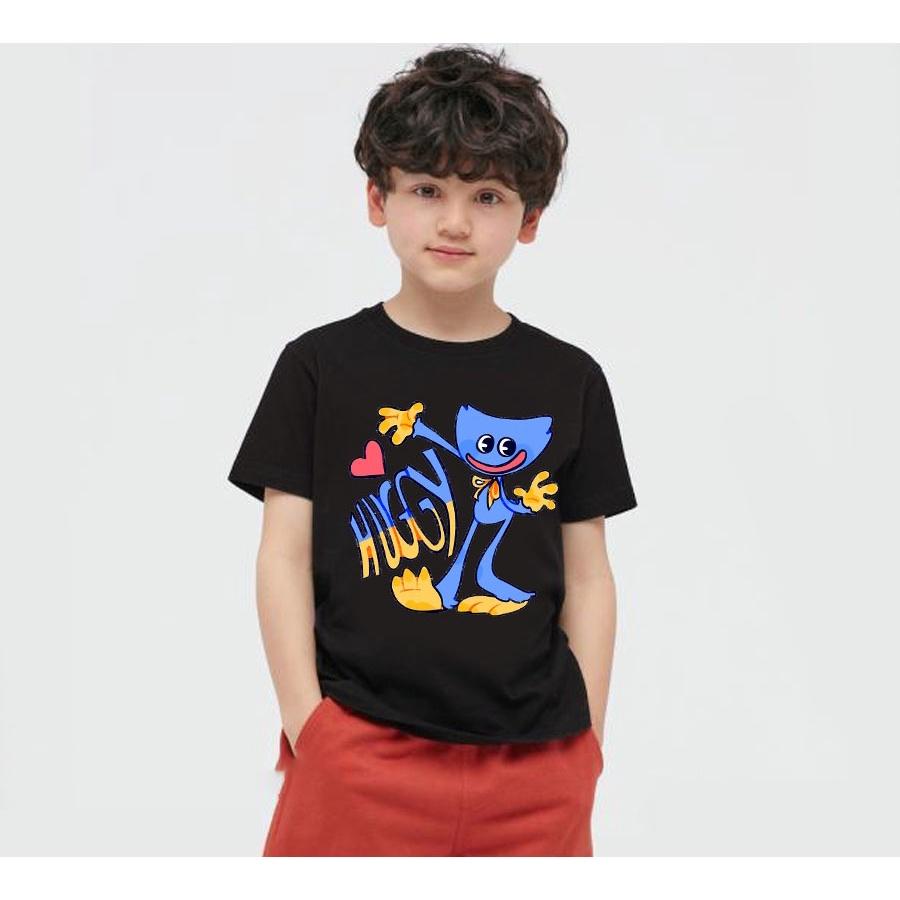 Áo thun trẻ em in hình game poppy playtime búp bê huggy wuggy