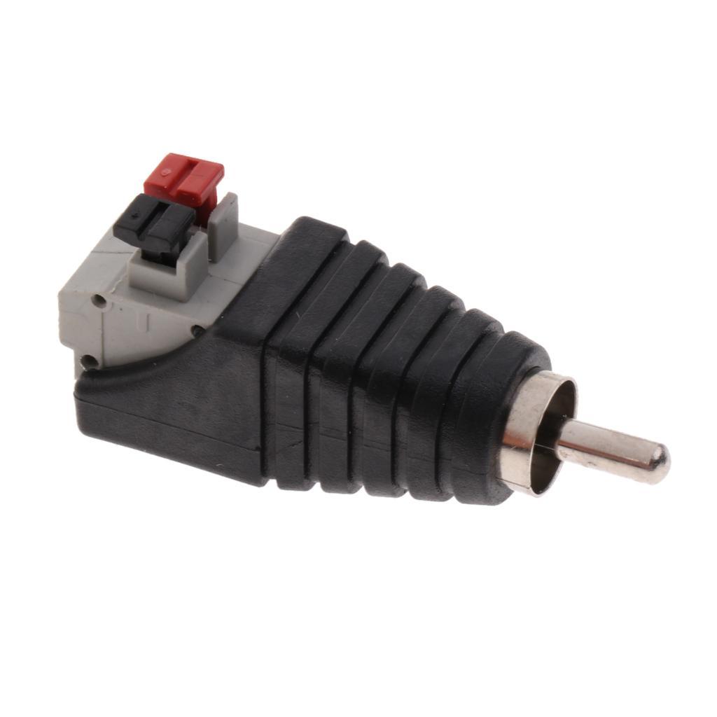 3pcs Phono RCA Male To Female Plug TO AV Screw Terminal Video AV Aapter