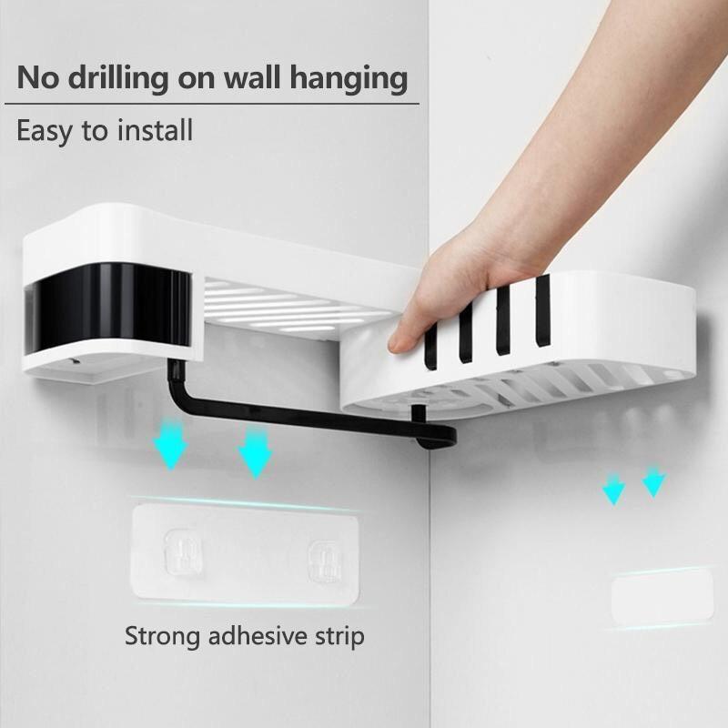 Kệ xoay để đồ nhà tắm treo tường đa chức năng có thể gấp gọn
