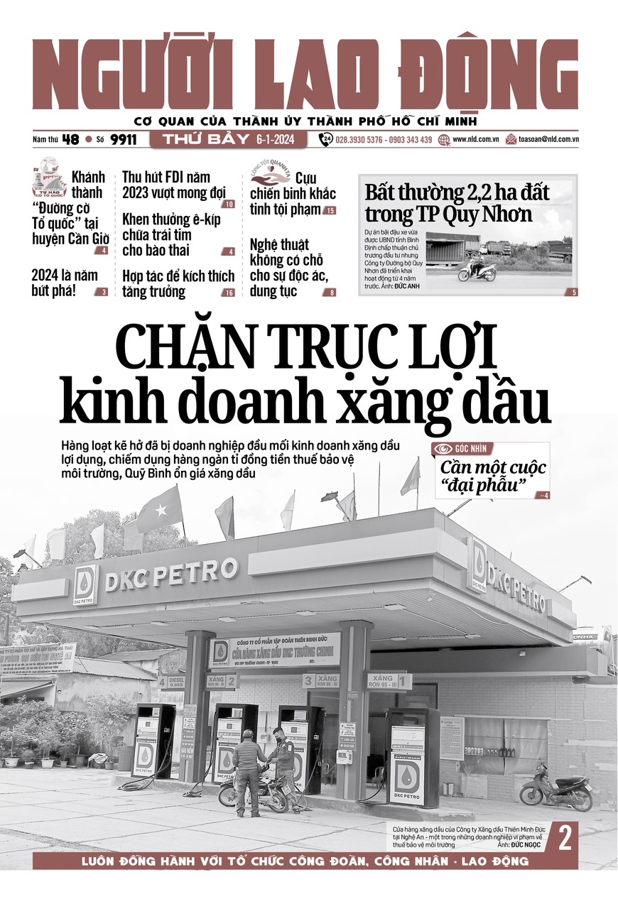 Nhật báo Người Lao Động từ ngày 01-01-2024 đến 07-01-2024