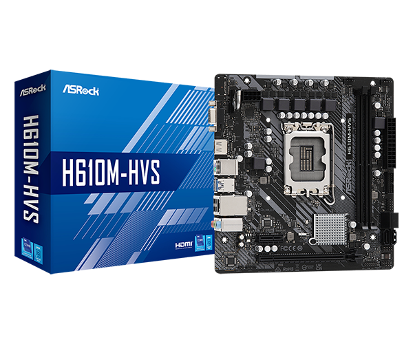 Bo Mạch Chủ Mainboard ASRock H610M-HVS - Hàng Chính Hãng