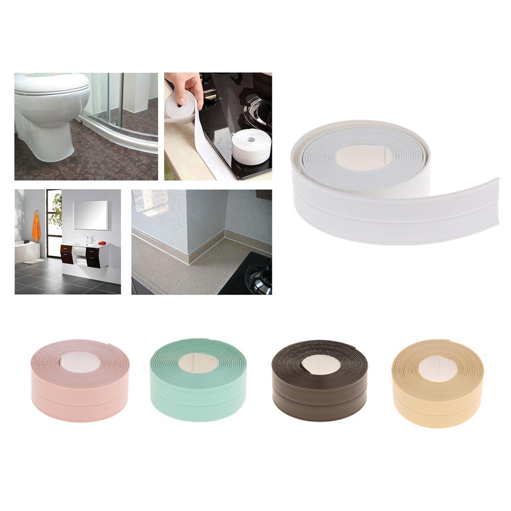 3.3Mx38mm Kitchen Bathroom Waterproof Mold Proof PE Wall / Seam Sealing Tape Caulk Strip