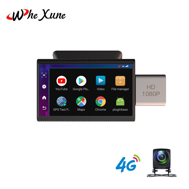 Camera hành trình ô tô Whexune F8, 4G, Wifi, 3 inch - Ram: 1GB, Rom: 8GB - Hệ điều hành: Android 8.1 - Hàng Nhập Khẩu