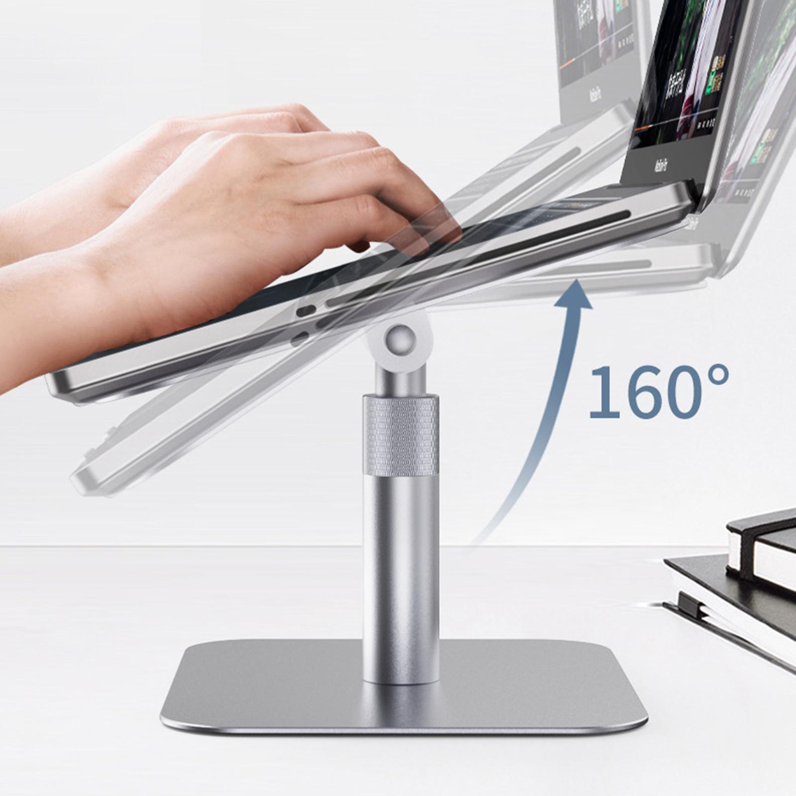 Adjustable Laptop Stand Bracket Tablet Holder with Slide-Proof Silicone Pad for Home Office Desktop