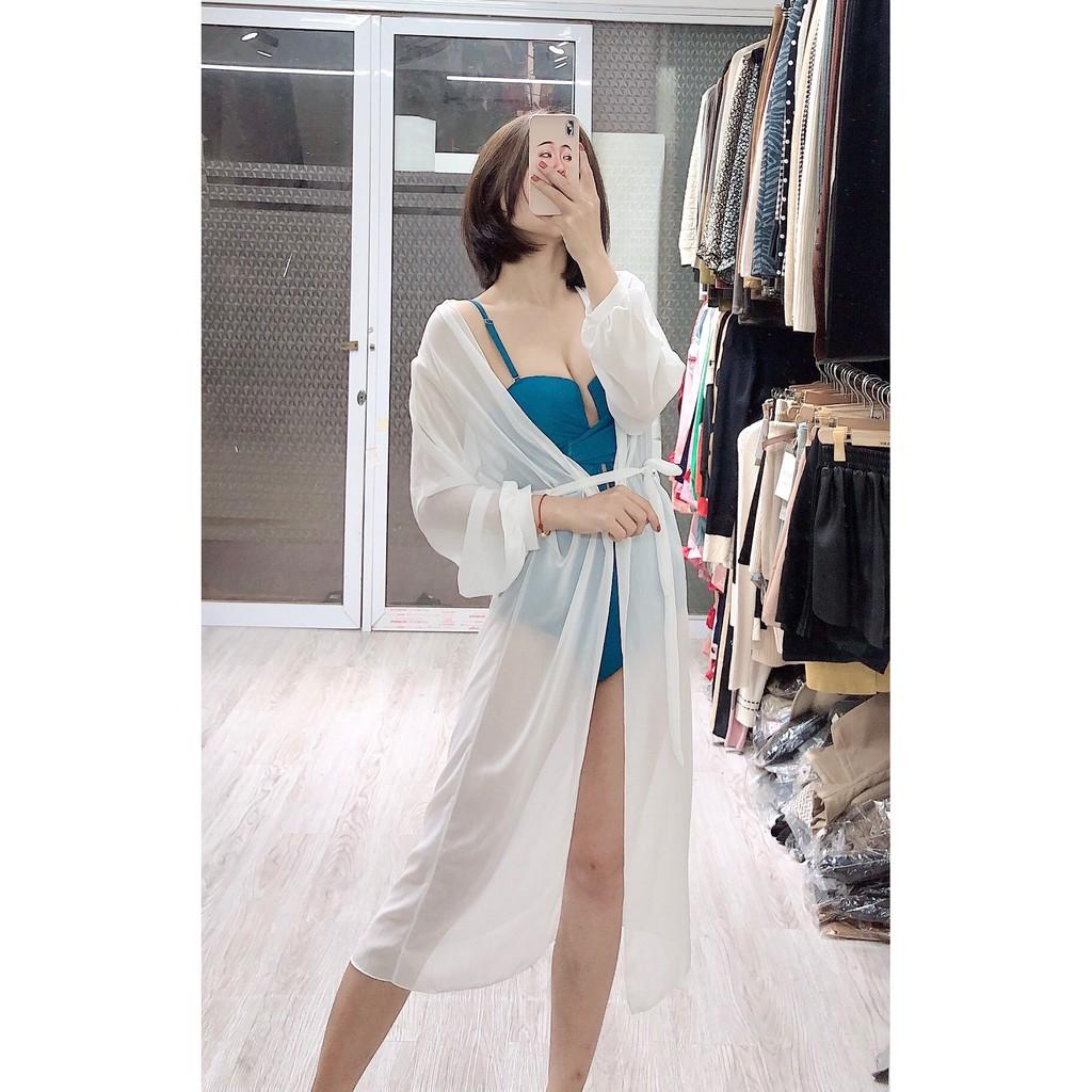 Áo choàng kimono tay bồng dài tay mặc ngoài bikini đi biển siêu đẹp dáng dài( Đảm bảo 100% như hình)