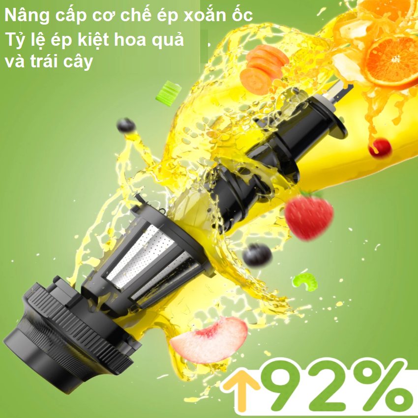 HÀNG CHÍNH HÃNG. Máy ép chậm trục ngang, thương hiệu Mỹ cao cấp Biolomix SJ-012. Công suất 180W