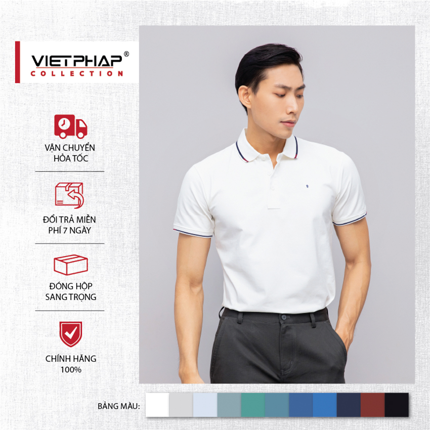 Áo Thun 4 Chiều Màu Cao Cấp VIỆT PHÁP / Form Luxury - Chất liệu cotton co dãn và thấm hút mồ hôi tốt 9904