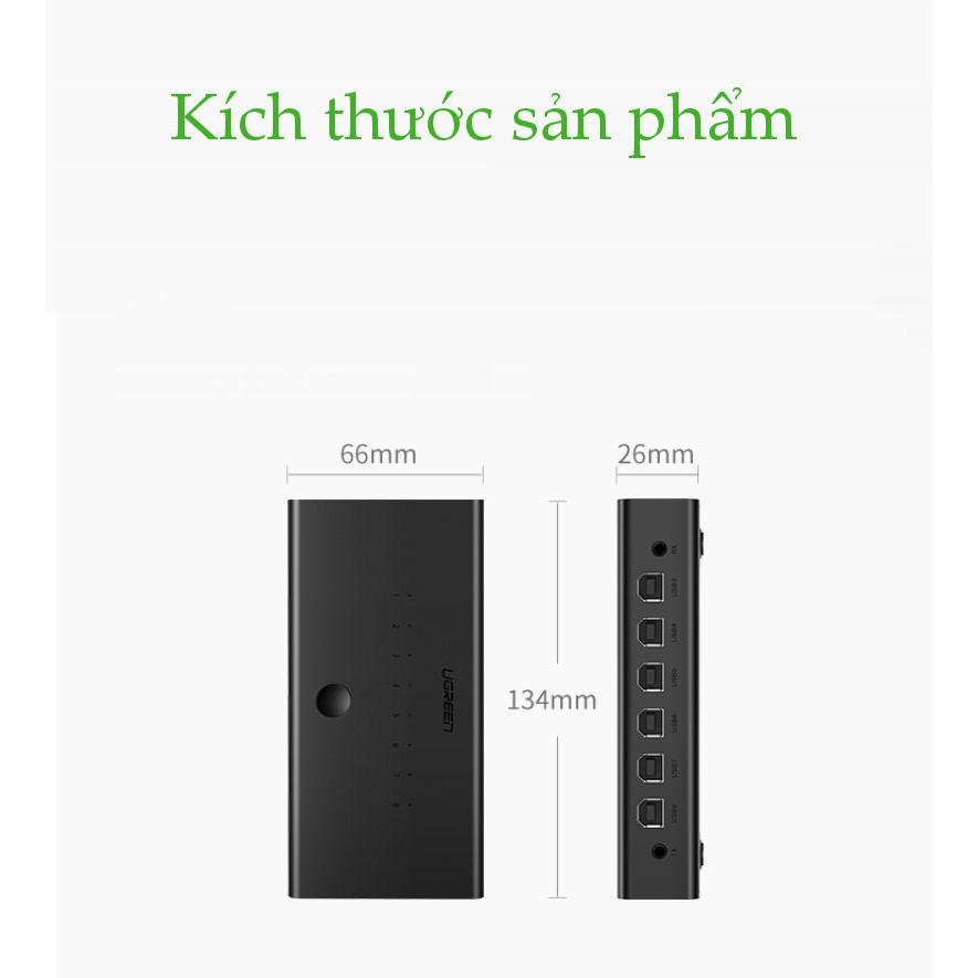 Bộ chuyển mạch KVM UGREEN CM229 60102 bộ chuột &amp; bàn phím điều khiển đồng bộ 8 máy tính - Hãng chính hãng