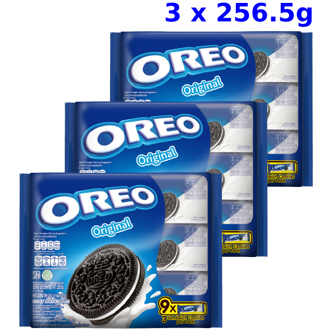 Combo 3 Khay Bánh Quy Sôcôla Oreo Vị Vani 3x248.4g