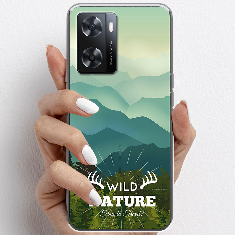 Ốp lưng cho Oppo A77s nhựa TPU mẫu Núi non