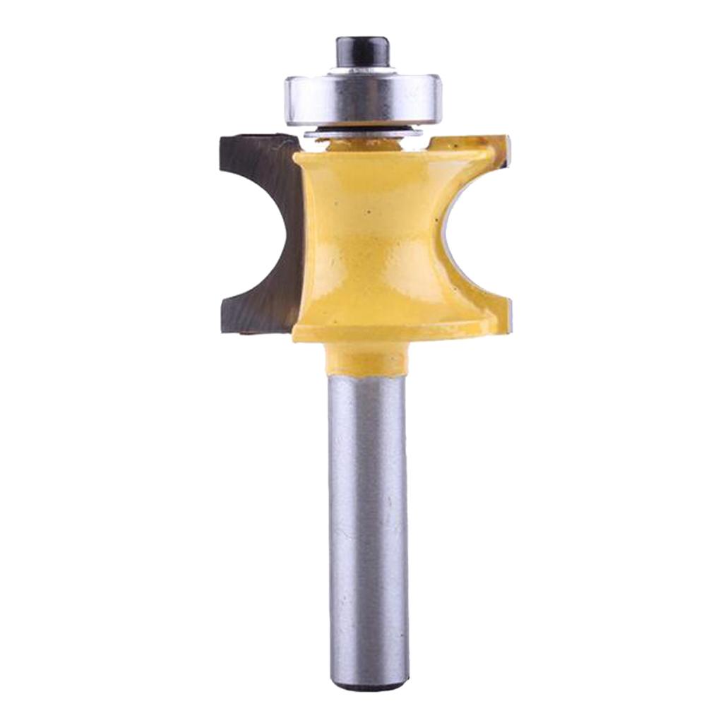 2x Half Round Bullnose Router Bit 5/8 1/2-inch Milling Cutter Tool,8mm Shank