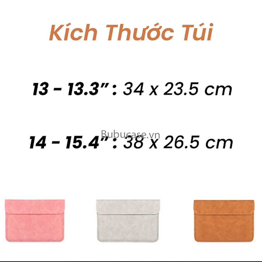Túi Da Kháng Nước Cao Cấp Dành Cho Macbook / Laptop, Chống sốc, Thiết Kế Đơn Giản, Sang Trọng