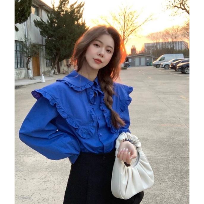 SET ÁO SƠ MI CỔ BÈO KÈM SHORT