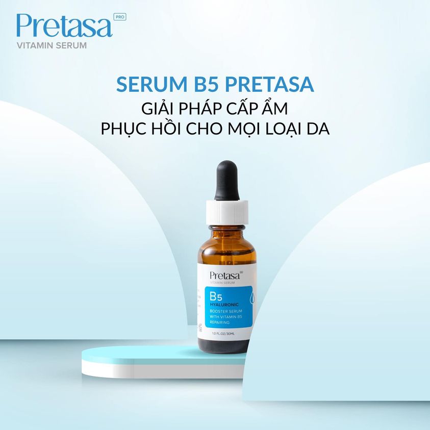 Serum cấp ẩm phục hồi da PRETASA B5 Hyaluronic - Hàng Chính Hãng