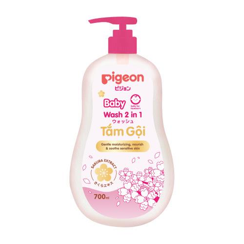 Tắm Gội Dịu Nhẹ 2 in1 Sakura Pigeon 200ml/700ml mẫu mới