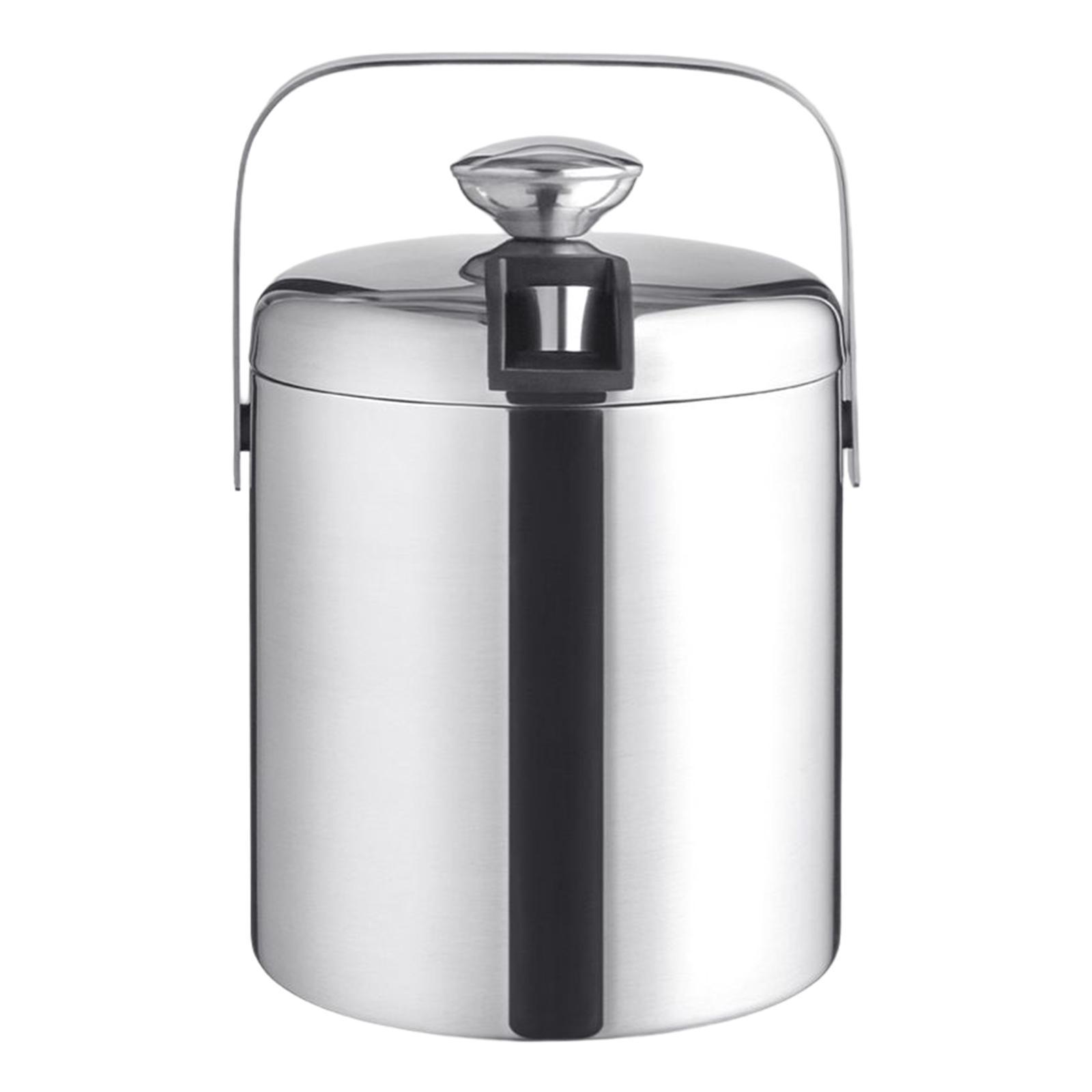 Stainless Steel Ice Beer Bucket Beer   Holder for Home BBQ Parties