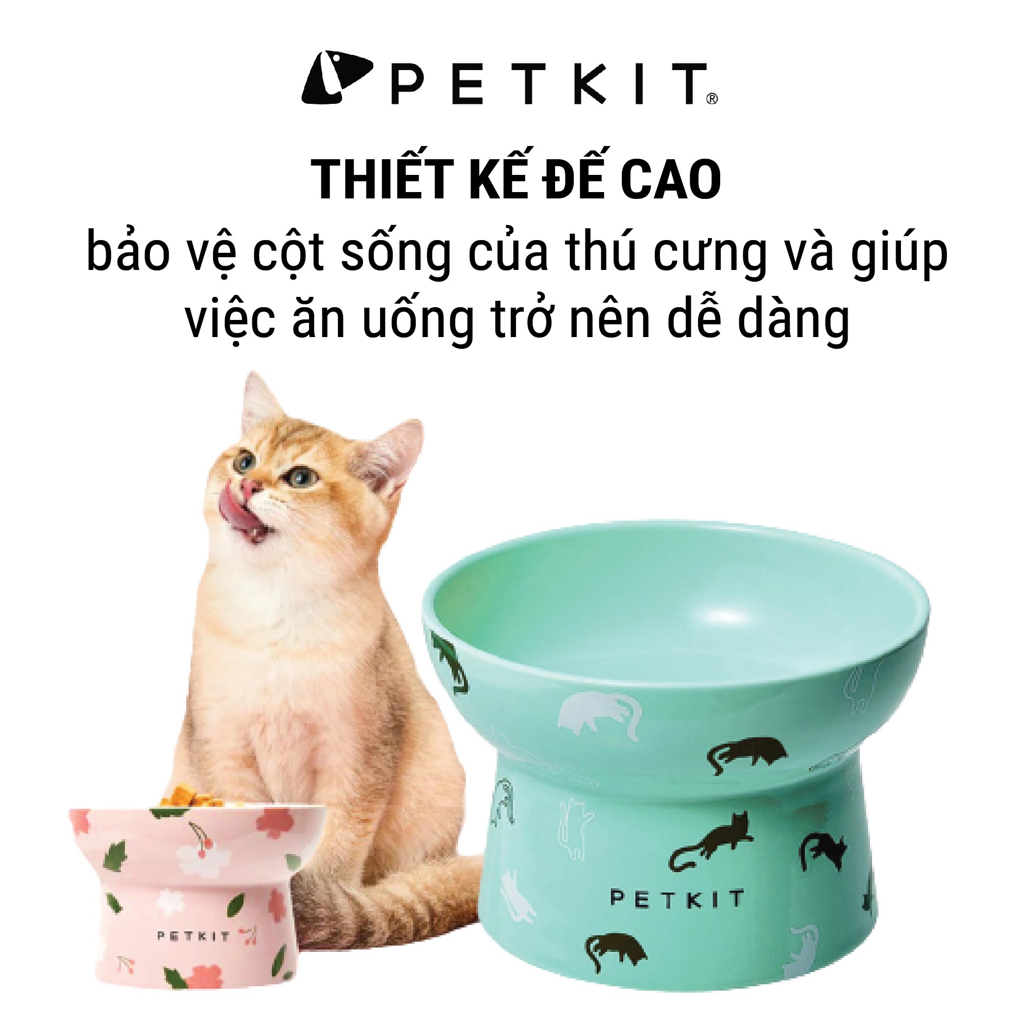 Chén Ăn, Bát Ăn Cho Chó Mèo Chống Gù Làm Từ Gốm Sứ Cao Cấp Ceramic Petkit Cera Spot