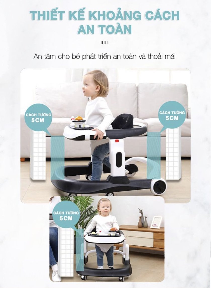 XE TẬP ĐI CHO BÉ 6-18 tháng tuổi BABY WALKER ĐA NĂNG FULL option